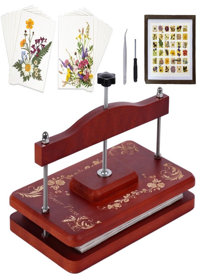 Nuvograin Large Flower Press Kit,Easy One-Step Wooden Plant Press,12.6 x 7.68 inch Flower Presser for Kids & Adults, Great for Thanksgiving & Christmas Gifts - Image 1